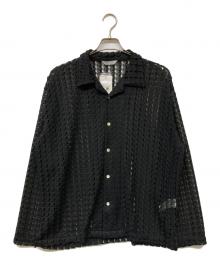 JOURNAL STANDARD（ジャーナルスタンダード）の古着「アブストラクト レース シャツ」｜ブラック