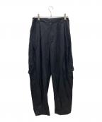 san san gearサンサンギア）の古着「Wide Snap Pants」｜ブラック