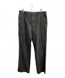 Y's for men（ワイズフォーメン）の古着「コットンフローラルジャガードパンツ」｜ブラック