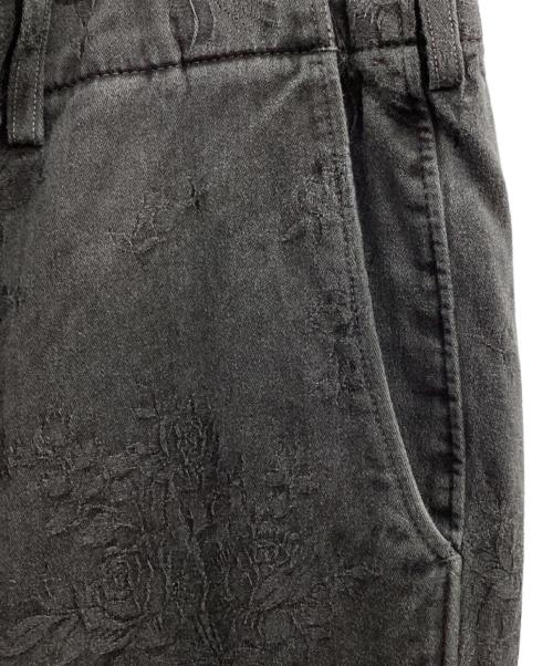 Y's for men（ワイズフォーメン）Y'S for men (ワイズフォーメン) コットンフローラルジャガードパンツ ブラック サイズ:5の古着・服飾アイテム