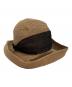 中古・古着 mature ha. (マチュアーハ) BOXED HAT 11cm brim mesh ribbon ハット ブラウン×ブラック：10000円