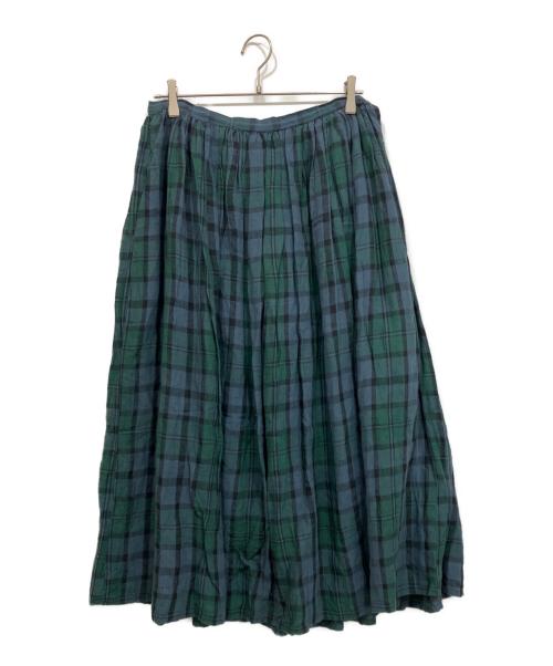 ICHI Antiquites（イチアンティークス）ICHI Antiquites (イチアンティークス) リネンスカート グリーン サイズ:freeの古着・服飾アイテム