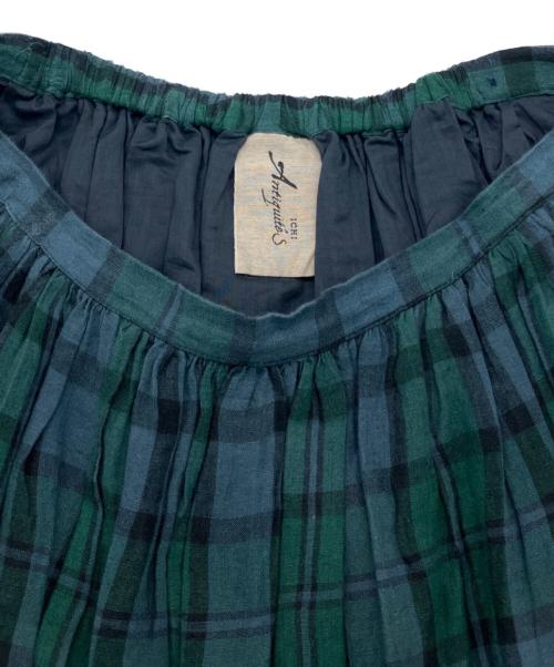 ICHI Antiquites（イチアンティークス）ICHI Antiquites (イチアンティークス) リネンスカート グリーン サイズ:freeの古着・服飾アイテム