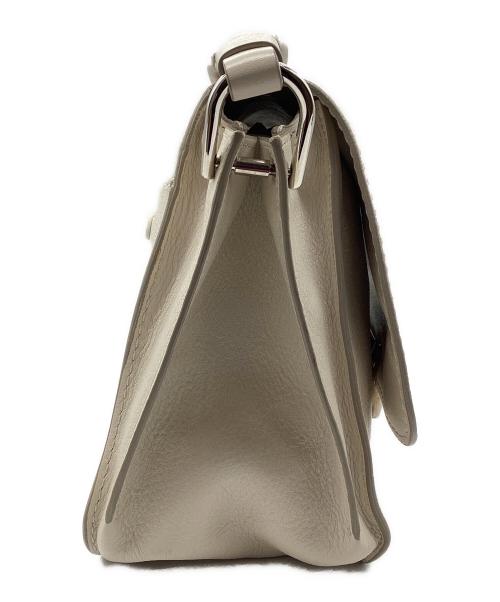 TOD'S（トッズ）TOD'S (トッズ) ダブルT レザー 2WAY ショルダーバッグ ホワイトの古着・服飾アイテム