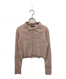 allureville（アルアバイル）の古着「ステンカラージップカーディガン」｜ライトピンク