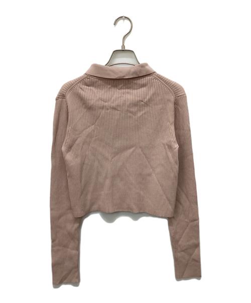 allureville（アルアバイル）allureville (アルアバイル) ステンカラージップカーディガン ライトピンク サイズ:2 未使用品の古着・服飾アイテム
