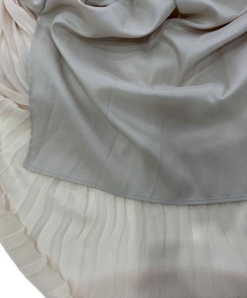 Noble（ノーブル）Noble (ノーブル) シアーシフォンプリーツキャミワンピース ベージュ サイズ:36の古着・服飾アイテム