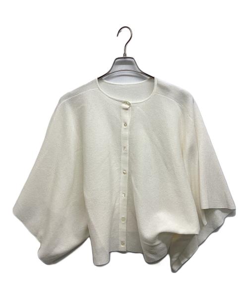 SOEJU（ソージュ）SOEJU (ソージュ) コットン混2WAYケープスタイルニット ホワイト サイズ:Mの古着・服飾アイテム