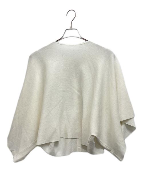 SOEJU（ソージュ）SOEJU (ソージュ) コットン混2WAYケープスタイルニット ホワイト サイズ:Mの古着・服飾アイテム