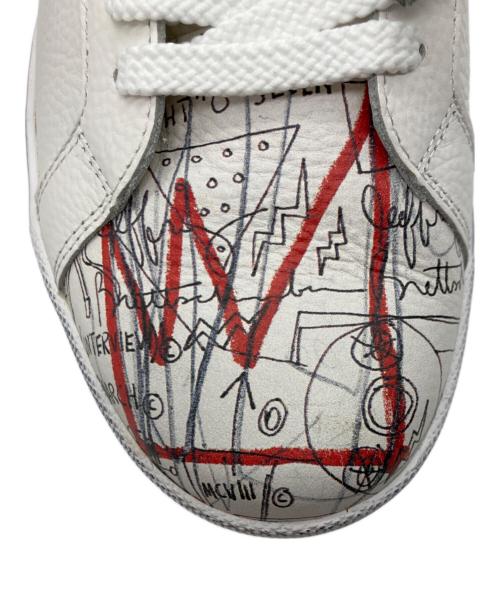 via SANGACIO（ヴィア・サンガチオ）via SANGACIO (ヴィア・サンガチオ) JEAN-MICHEL BASQUIAT (ジャン ミシェル バスキア) スニーカー ホワイト サイズ:26の古着・服飾アイテム