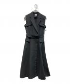 L'AUBE BLANCローブ ブラン）の古着「Sleeveless Coat Dress」｜グレー