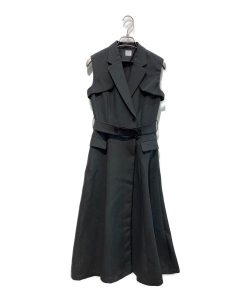 L'AUBE BLANC（ローブ ブラン）L'AUBE BLANC (ローブ ブラン) Sleeveless Coat Dress グレー サイズ:Freeの古着・服飾アイテム