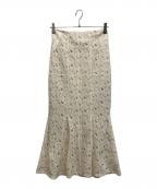 HER LIP TOハーリップトゥ）の古着「Floral Lace Mermaid Skirt」｜アイボリー