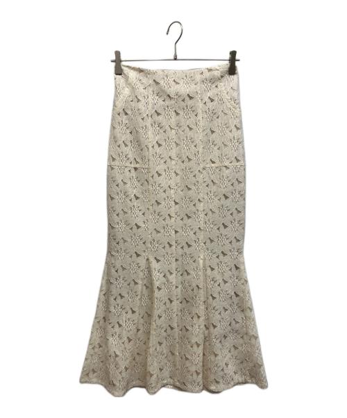 HER LIP TO（ハーリップトゥ）Her lip to (ハーリップトゥ) Floral Lace Mermaid Skirt アイボリー サイズ:Mの古着・服飾アイテム