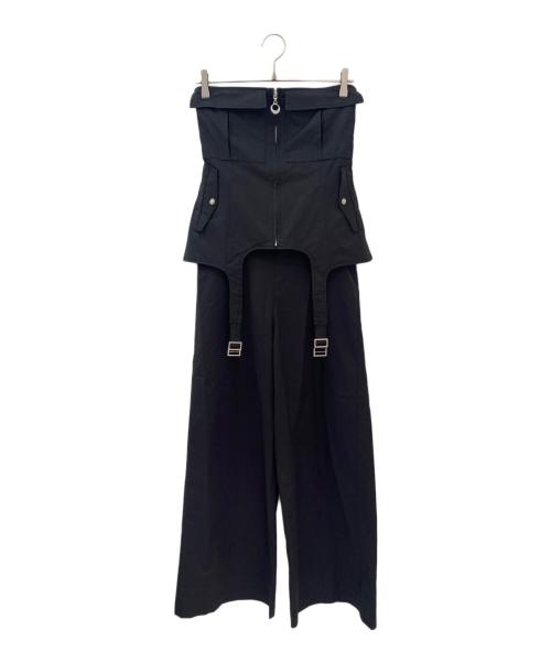 JOSE MOON（ジョゼムーン）JOSE MOON (ジョゼムーン) 2WAY CARGO DESIGN JUMP SUITS ブラック サイズ:38の古着・服飾アイテム