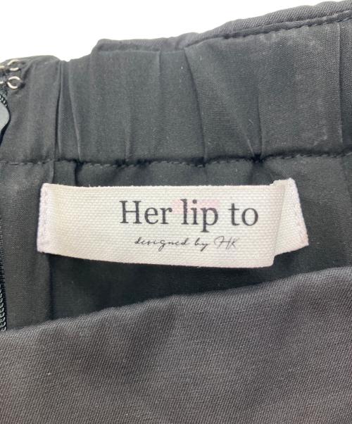 HER LIP TO（ハーリップトゥ）Her lip to (ハーリップトゥ) Troncais Puff Sleeve Dress ブラック サイズ:Mの古着・服飾アイテム