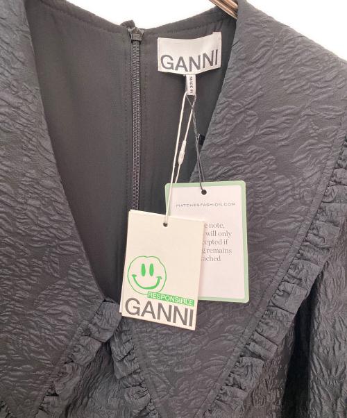GANNI（ガニー）GANNI (ガニー) COCKTAIL DRESSES/ジャガードドレス ブラック サイズ:34の古着・服飾アイテム