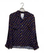 ALONEアローン）の古着「RAYON SHIRT LONG」｜ネイビー