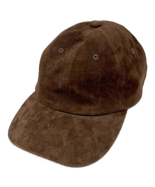 kijima takayuki（キジマタカユキ）kijima takayuki (キジマタカユキ) CALF SUEDE 6PANEL CAP ブラウン サイズ:３の古着・服飾アイテム