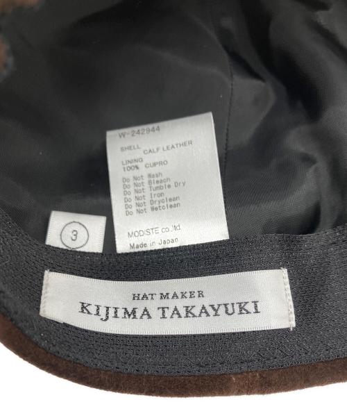 kijima takayuki（キジマタカユキ）kijima takayuki (キジマタカユキ) CALF SUEDE 6PANEL CAP ブラウン サイズ:３の古着・服飾アイテム