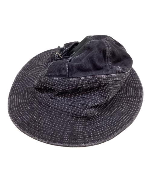 KAPITAL（キャピタル）KAPITAL (キャピタル) 11.5ozブラック×ブラックデニム 老人と海HAT ブラック サイズ:FREEの古着・服飾アイテム