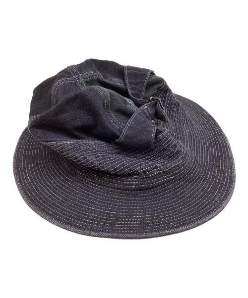 KAPITAL（キャピタル）KAPITAL (キャピタル) 11.5ozブラック×ブラックデニム 老人と海HAT ブラック サイズ:FREEの古着・服飾アイテム