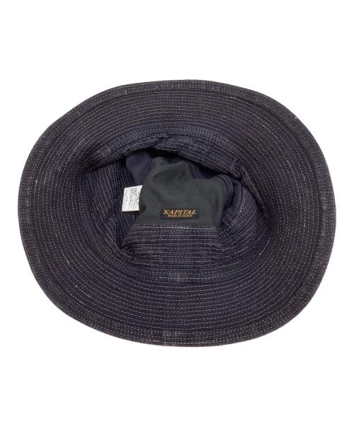 KAPITAL（キャピタル）KAPITAL (キャピタル) 11.5ozブラック×ブラックデニム 老人と海HAT ブラック サイズ:FREEの古着・服飾アイテム