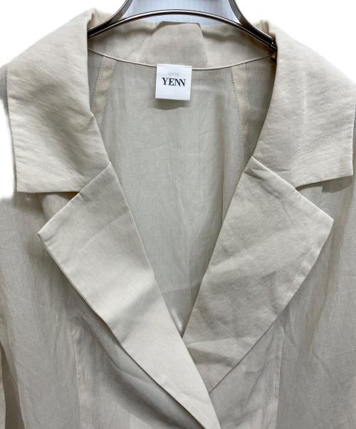 YENN（イエン）YENN (イエン) シアーテーラードジャケット ベージュ サイズ:Freeの古着・服飾アイテム