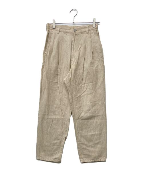 Ron Herman（ロンハーマン）Ron Herman (ロンハーマン) コットンリネンタックパンツ ベージュ サイズ:Sの古着・服飾アイテム
