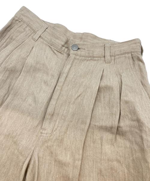 Ron Herman（ロンハーマン）Ron Herman (ロンハーマン) コットンリネンタックパンツ ベージュ サイズ:Sの古着・服飾アイテム