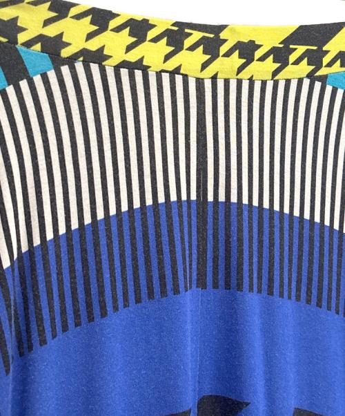 ISSEY MIYAKE（イッセイミヤケ）ISSEY MIYAKE (イッセイミヤケ) 幾何学模様 アシンメトリー サルエルパンツ マルチカラー サイズ:2の古着・服飾アイテム