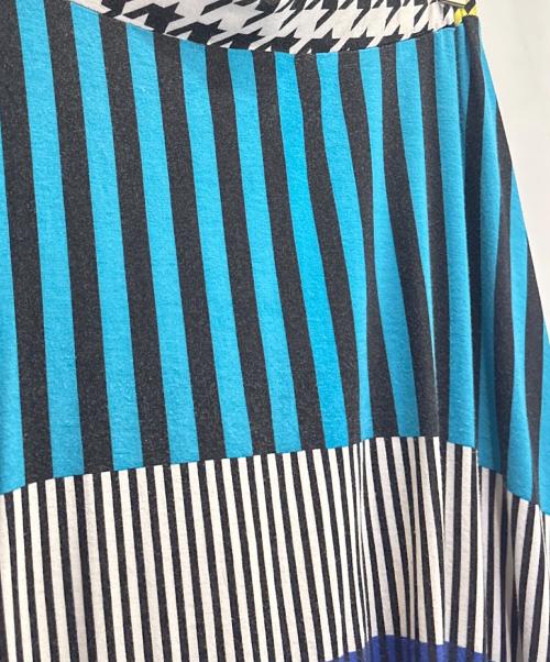 ISSEY MIYAKE（イッセイミヤケ）ISSEY MIYAKE (イッセイミヤケ) 幾何学模様 アシンメトリー サルエルパンツ マルチカラー サイズ:2の古着・服飾アイテム