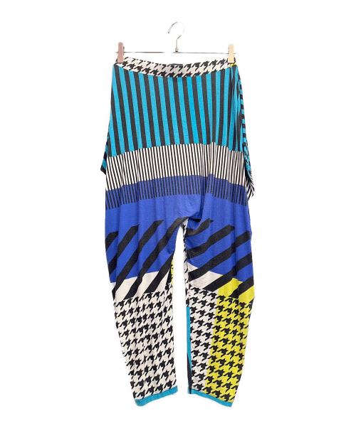 ISSEY MIYAKE（イッセイミヤケ）ISSEY MIYAKE (イッセイミヤケ) 幾何学模様 アシンメトリー サルエルパンツ マルチカラー サイズ:2の古着・服飾アイテム