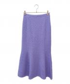 Mame Kurogouchiマメクロゴウチ）の古着「Shirring Jersey Jacquard Flare Skirt」｜パープル