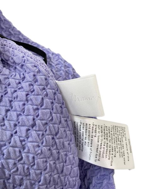 Mame Kurogouchi（マメクロゴウチ）Mame Kurogouchi (マメクロゴウチ) Shirring Jersey Jacquard Flare Skirt パープル サイズ:3の古着・服飾アイテム