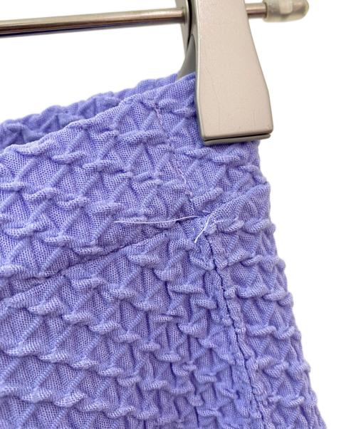 Mame Kurogouchi（マメクロゴウチ）Mame Kurogouchi (マメクロゴウチ) Shirring Jersey Jacquard Flare Skirt パープル サイズ:3の古着・服飾アイテム