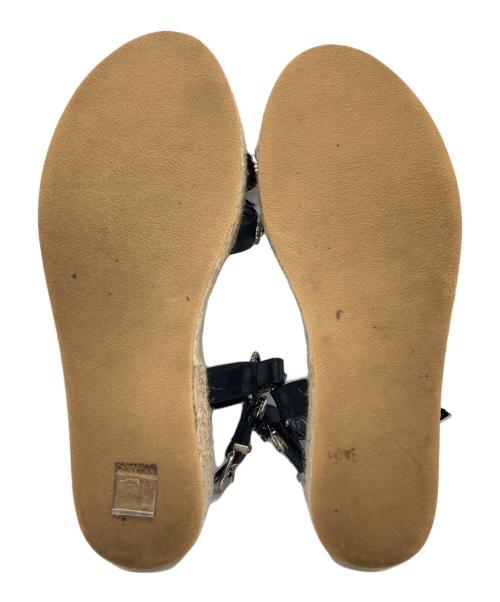 TOGA PULLA（トーガ プルラ）TOGA PULLA (トーガ プルラ) アンクルストラップエスパドリーユサンダル ブラック サイズ:39の古着・服飾アイテム