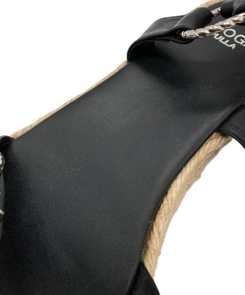 TOGA PULLA（トーガ プルラ）TOGA PULLA (トーガ プルラ) アンクルストラップエスパドリーユサンダル ブラック サイズ:39の古着・服飾アイテム