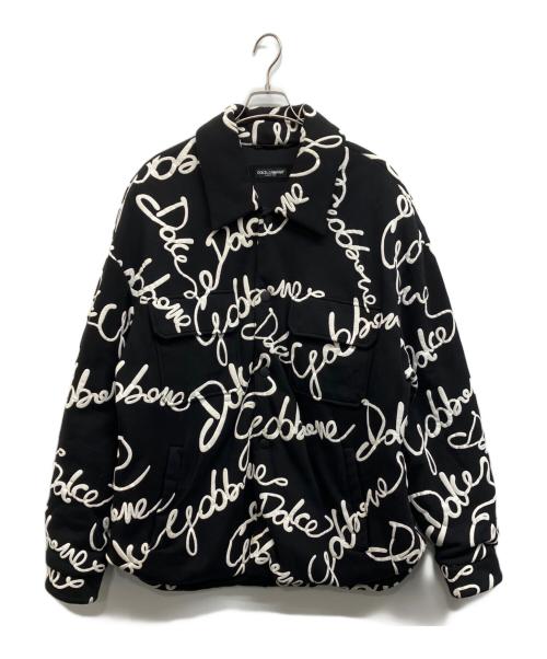 DOLCE & GABBANA（ドルチェ＆ガッバーナ）DOLCE & GABBANA (ドルチェ＆ガッバーナ) リバーシブル中綿ロゴジャケット ブラック サイズ:Lの古着・服飾アイテム