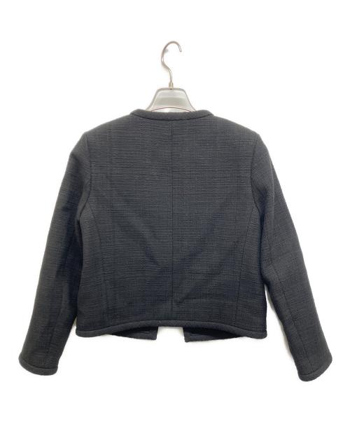 theory（セオリー）theory (セオリー) トナルツイードノーカラージャケット ブラックの古着・服飾アイテム