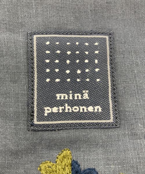 mina perhonen（ミナ ペルホネン）mina perhonen (ミナ ペルホネン) twin flower egg bag グレーの古着・服飾アイテム