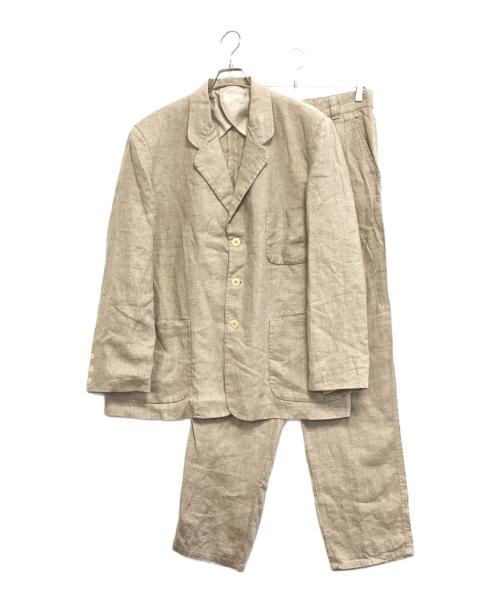 ARMANI JEANS（アルマーニジーンズ）ARMANI JEANS (アルマーニジーンズ) リネンセットアップスーツ ベージュ サイズ:ジャケット52・パンツ44の古着・服飾アイテム