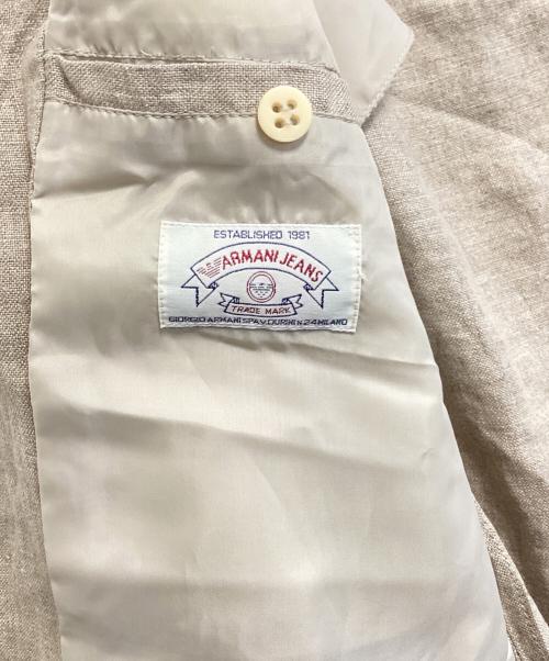 ARMANI JEANS（アルマーニジーンズ）ARMANI JEANS (アルマーニジーンズ) リネンセットアップスーツ ベージュ サイズ:ジャケット52・パンツ44の古着・服飾アイテム