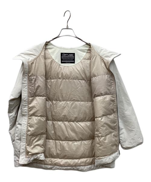 The Loft labo（ザロフトラボ）The Loft labo (ザロフトラボ) KAWADA FEATHER (カワダフェザー) JEAN-2 ジップアップ フード付きダウンジャケット アイボリー サイズ:1の古着・服飾アイテム