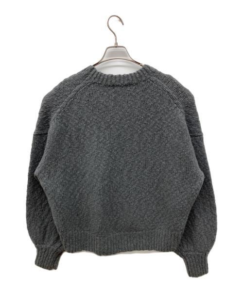 Hug O'War（ハグオーワー）Hug O'War (ハグオーワー) ボリュームスリーブニット　ウールブレンドニット グレー サイズ:FREEの古着・服飾アイテム