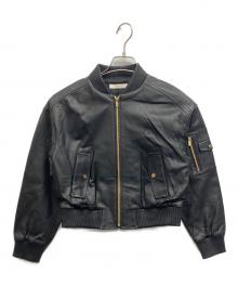 EPOCA（エポカ）の古着「レザークロップドジャケット」｜ブラック