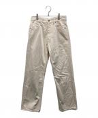 CLOTH&CROSSクロスアンドクロス）の古着「ハイウエストデニムパンツ」｜アイボリー