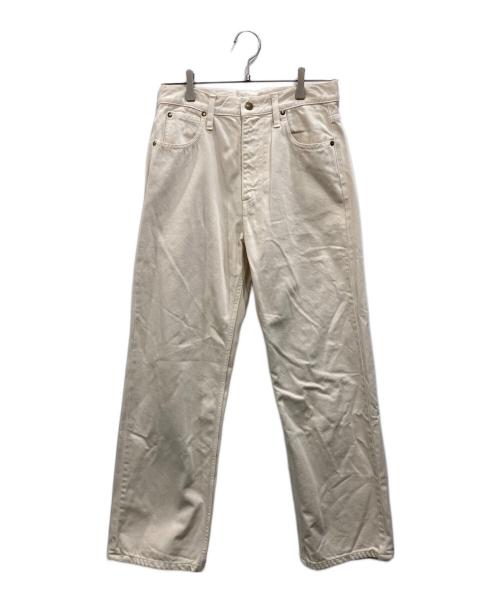 CLOTH&CROSS（クロスアンドクロス）CLOTH&CROSS (クロスアンドクロス) ハイウエストデニムパンツ アイボリー サイズ:Sの古着・服飾アイテム