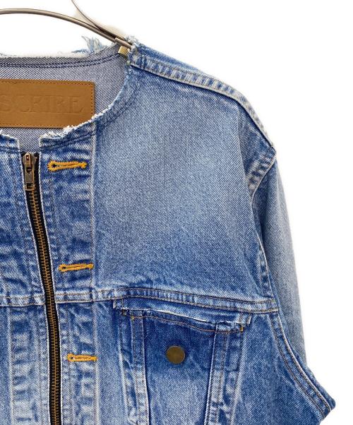INSCRIRE（アンスクリア）INSCRIRE (アンスクリア) Denim Riders Jacket インディゴ サイズ:38の古着・服飾アイテム