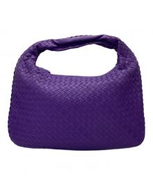BOTTEGA VENETA（ボッテガベネタ）の古着「イントレチャートホーボーショルダーバッグ」｜パープル